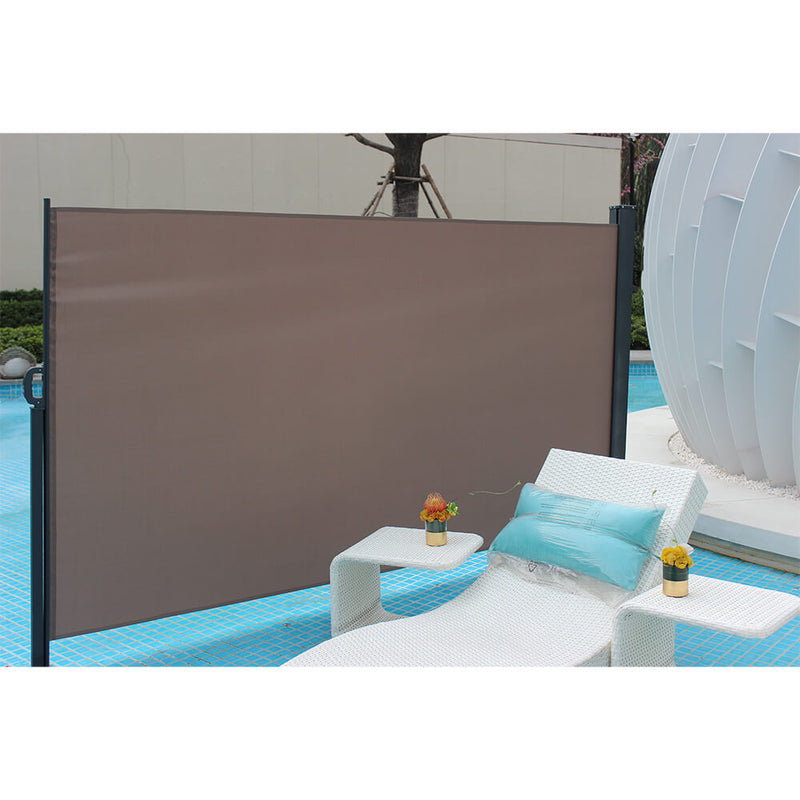 10 x 6 ft Outdoor Side Pull Shed Isolation Canopy Brown