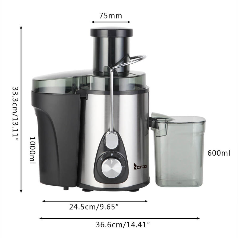Large Caliber 600ML Juicer Machine Double Gear Easy to Clean Electric Juicer