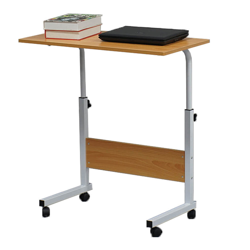 Movable Office Desk Bed Table Chipboard & Steel Side Table Wood L