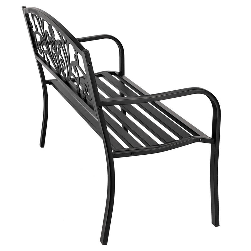 Iron Outdoor Courtyard Decoration Park Leisure Bench 50 inches