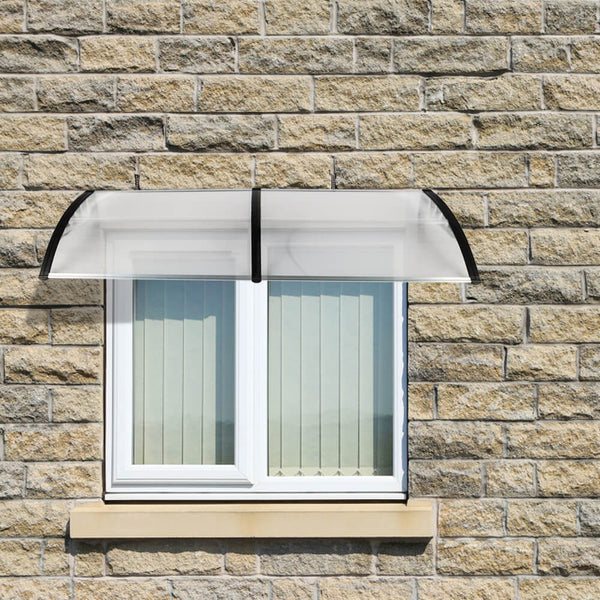 40" x 80" Door Window Awning, Front Door Outdoor Patio Awning Canopy UV Protection, Black Bracket