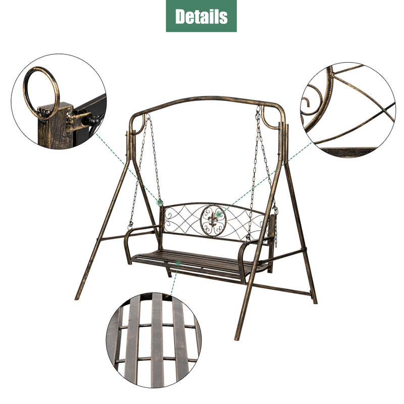 Paint Brush Gold Artisasset Garden Double Swing Chair