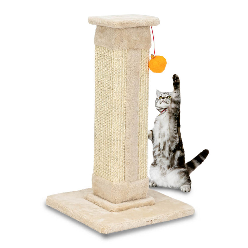 Cat Climb Holder Tower Cat Tree Cat Scratching Sisal Post Tree Climbing Tower Beige 21 inches