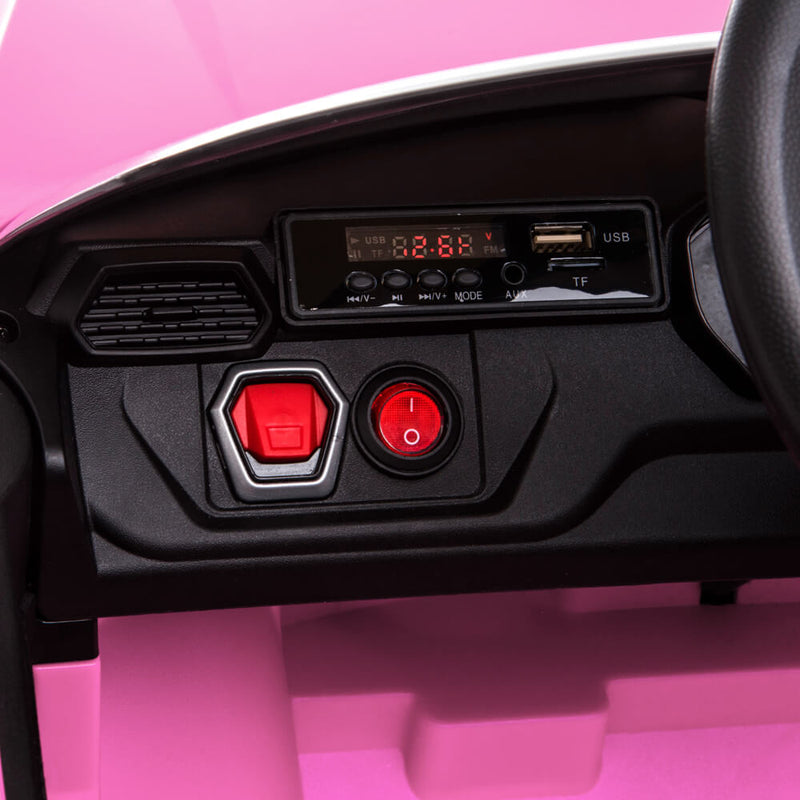Small Lamborghini Ride On Car Dual Drive Remote Control Pink