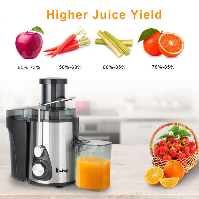 Large Caliber 600ML Juicer Machine Double Gear Easy to Clean Electric Juicer