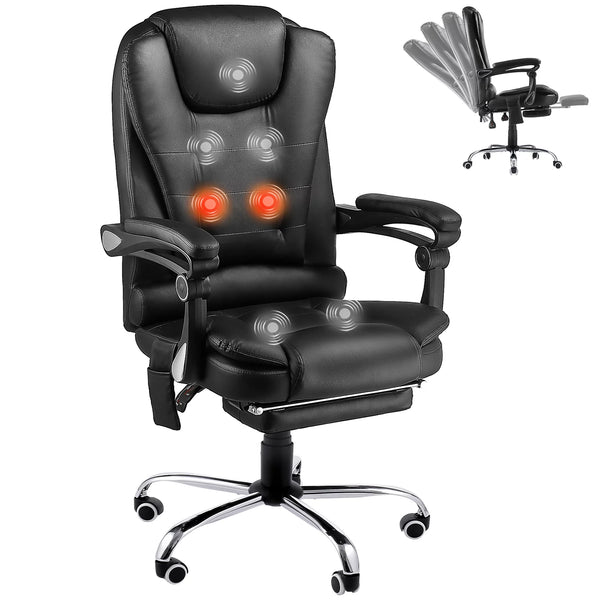 Ergonomic Reclining Office Chair-Black