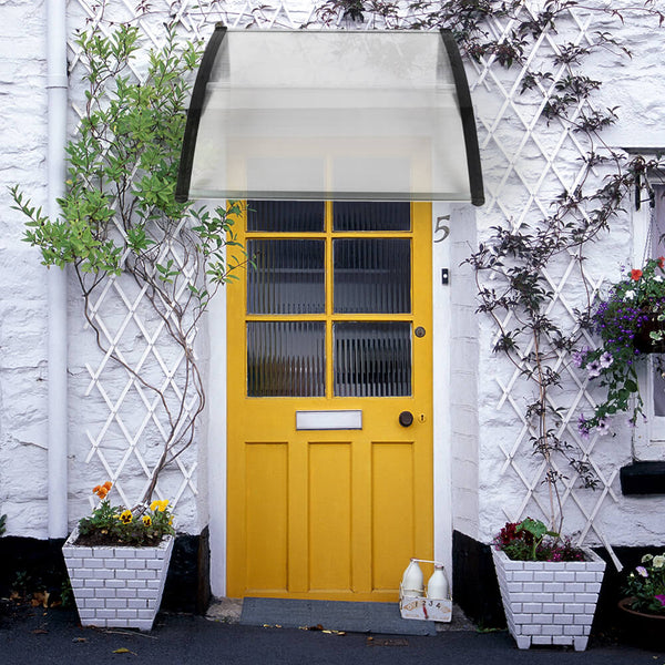 40" x 31" Front Door Awnings Canopies, Modern Polycarbonate Window Awning Cover, Patio Eaves Canopy Decorator