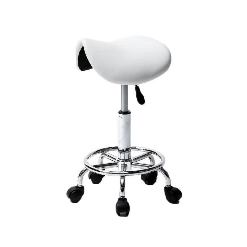 Salon Stool 360 Rotation Hydraulic Stool White