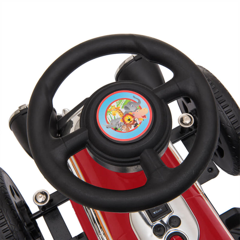 Kids Ride On Powered Motorcycle Ride On Toy With Music Player LED Lights 6V Red