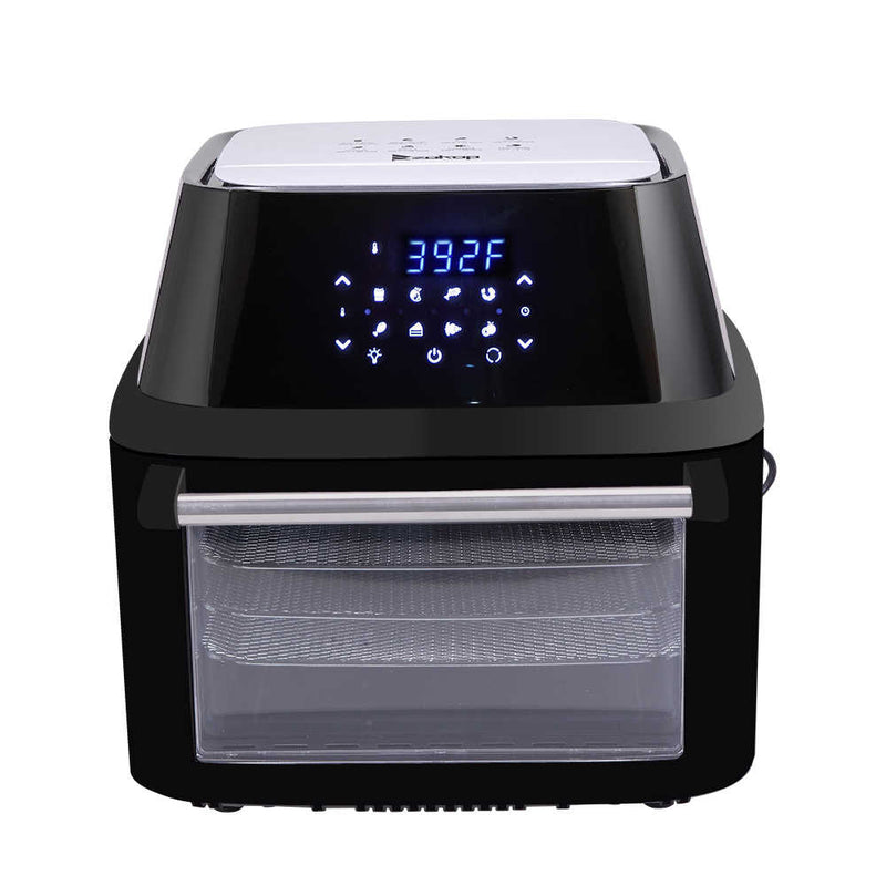 All-in-One Air Fryer Oven Family Size Roast, Bake, Dehydrator, Oilless Cooker Black