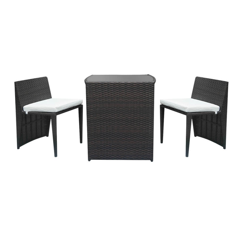 Table Chair Set 2 Pieces Bar Chairs 1pc Bar Table Brown Gradient