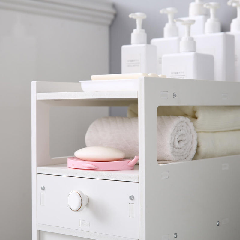 Bathroom With Narrow Cabinet Shelf 8.7 x 17.7 x 24.8 inches