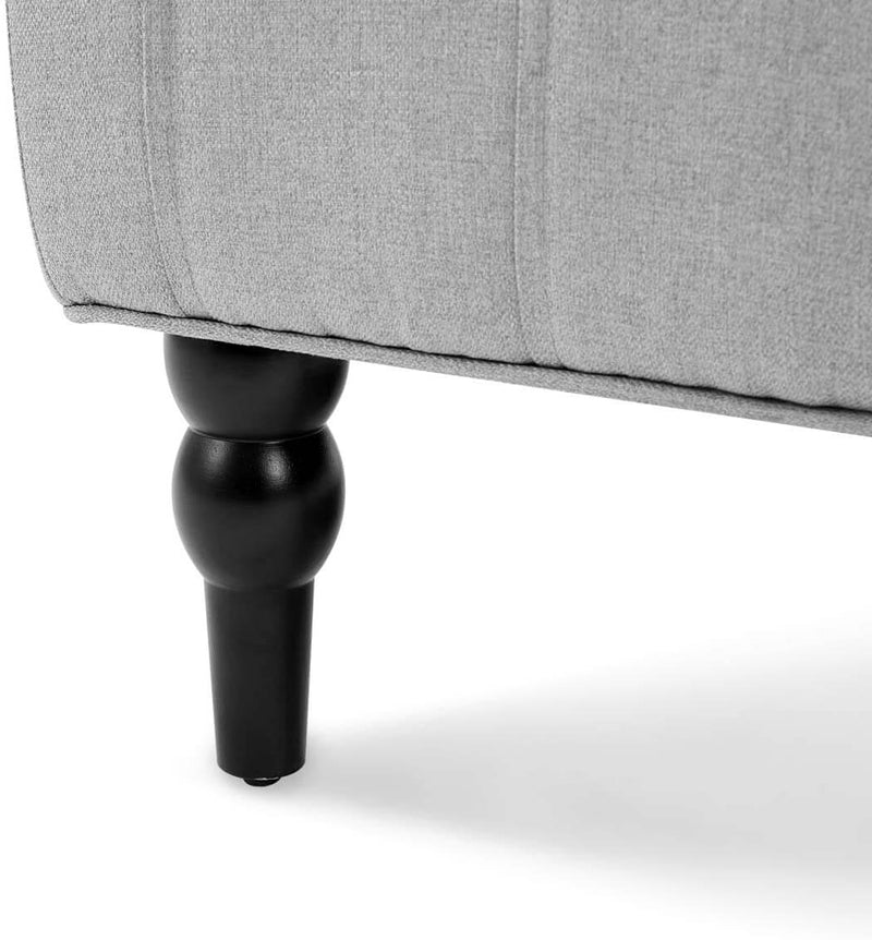 High-Back Fabric Club Chair, Wingback Chair, Modern Accent Chair for Living Room, Bedroom, Gray