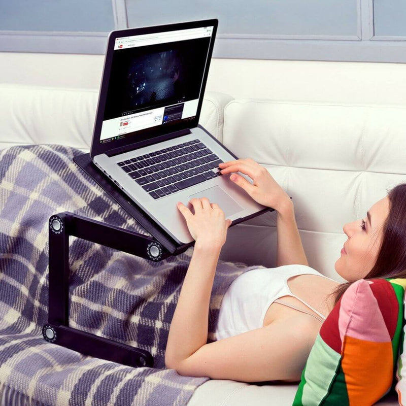 360-Degree Rotation Multifunctional Folding Table with Fan & Mouse