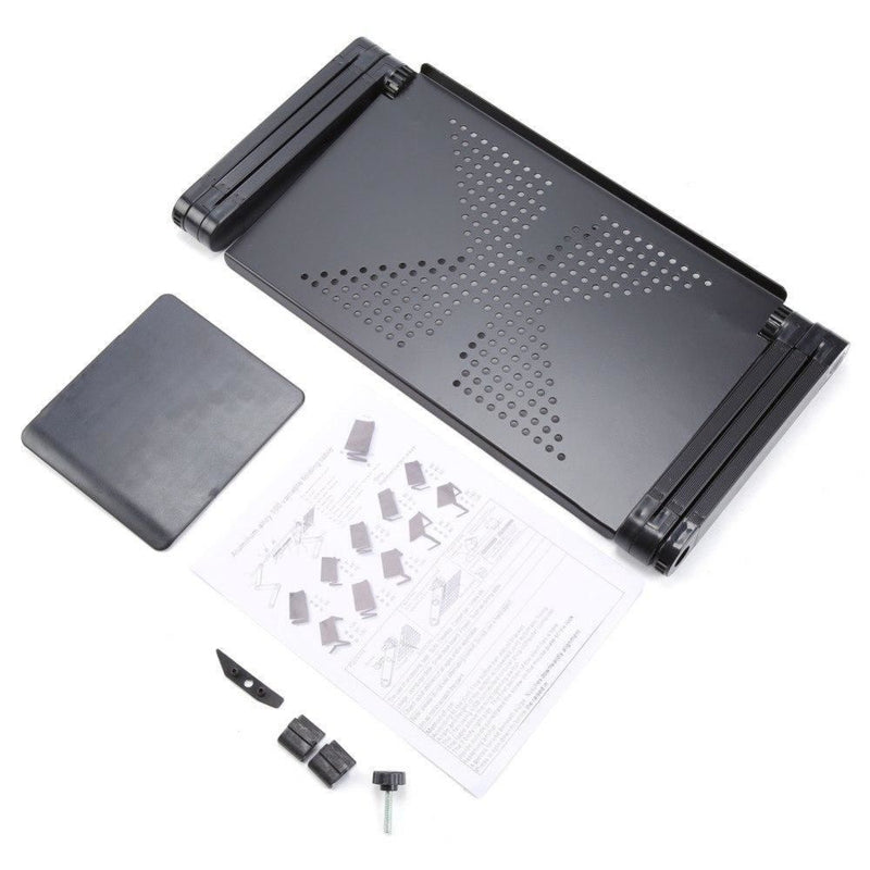 360-Degree Rotation Multifunctional Folding Table with Fan & Mouse