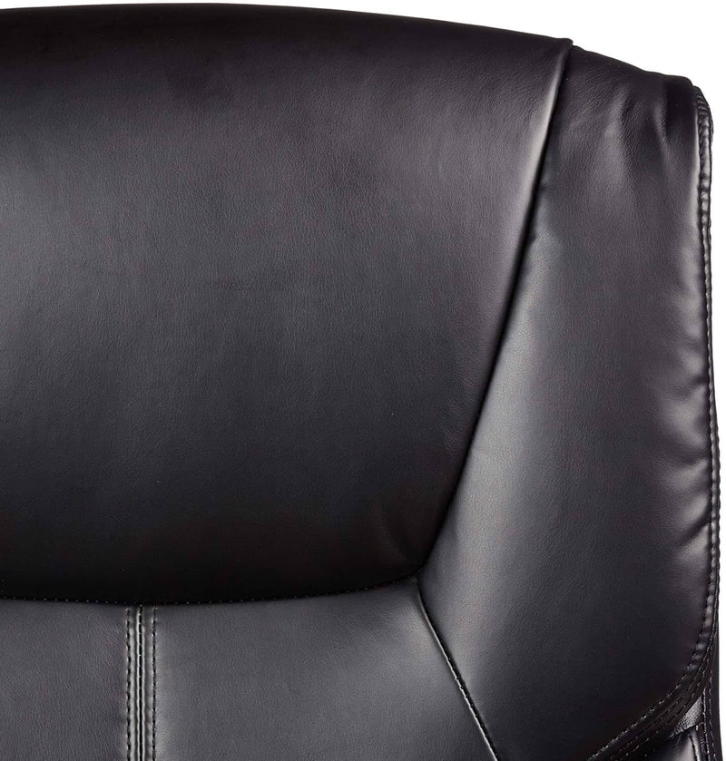 Adjustable Office Chair High-Back, Leather Chair, Swivel, Black