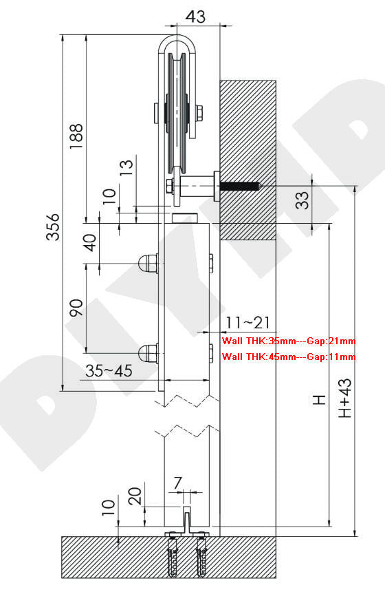 DIYHD 150cm-300cm Vintage Spoke Industrial Wheel Sliding Barn Wood Door Interior Closet Door Kitchen Door Track Hardware