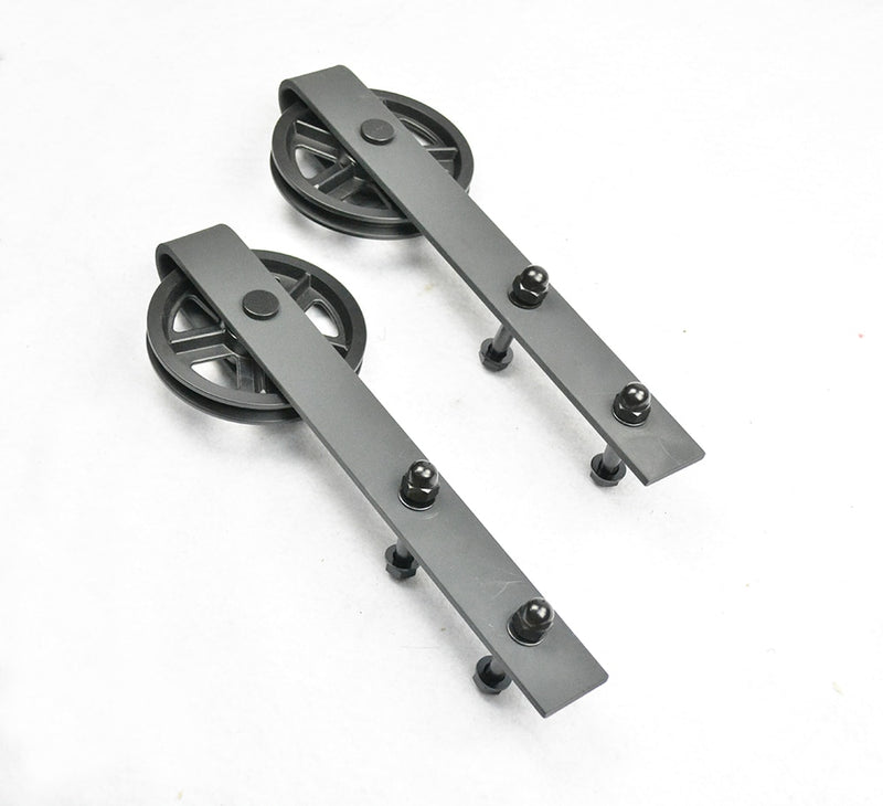 DIYHD 150cm-300cm Vintage Spoke Industrial Wheel Sliding Barn Wood Door Interior Closet Door Kitchen Door Track Hardware